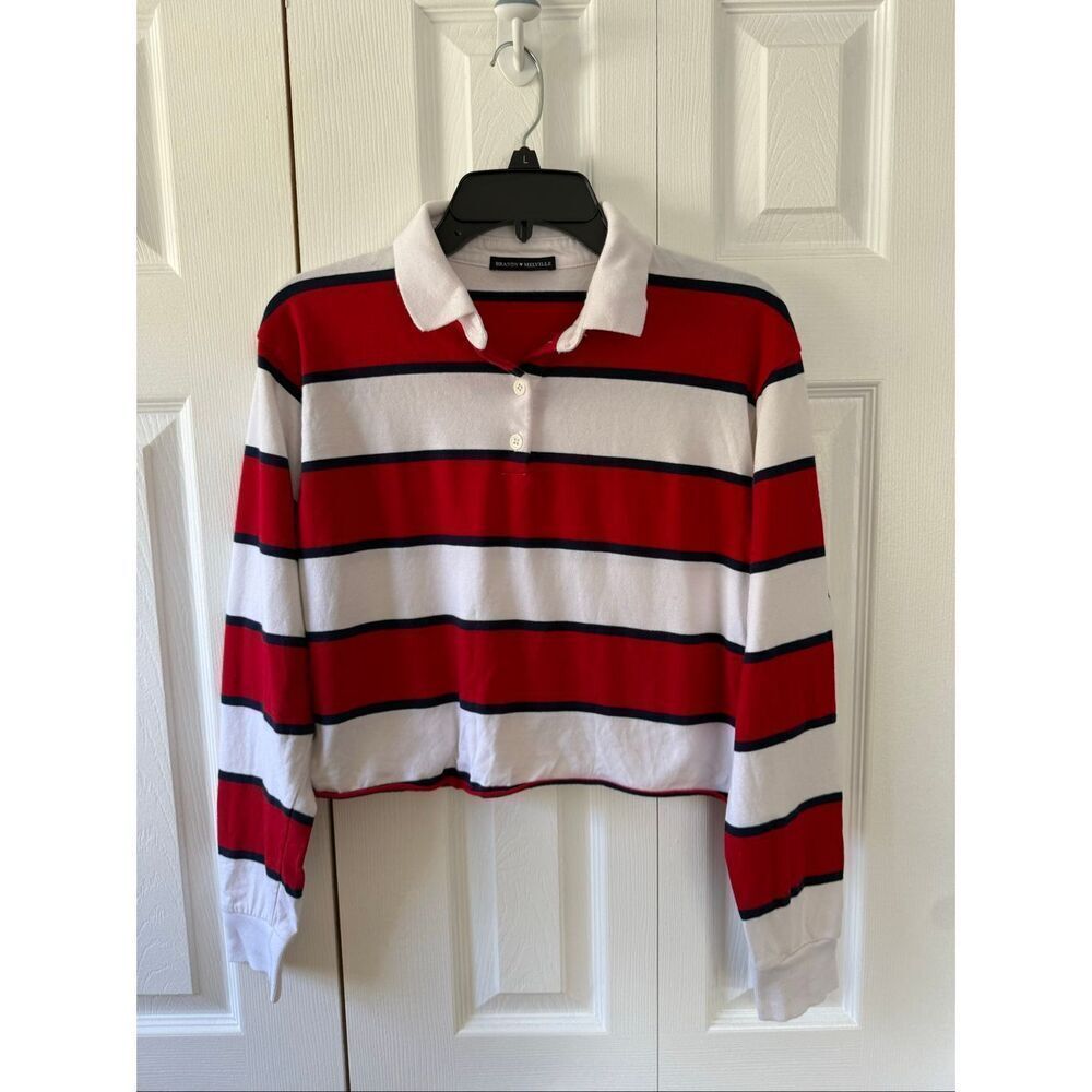Brandy Melville Stripe Rugby Polo Shirt